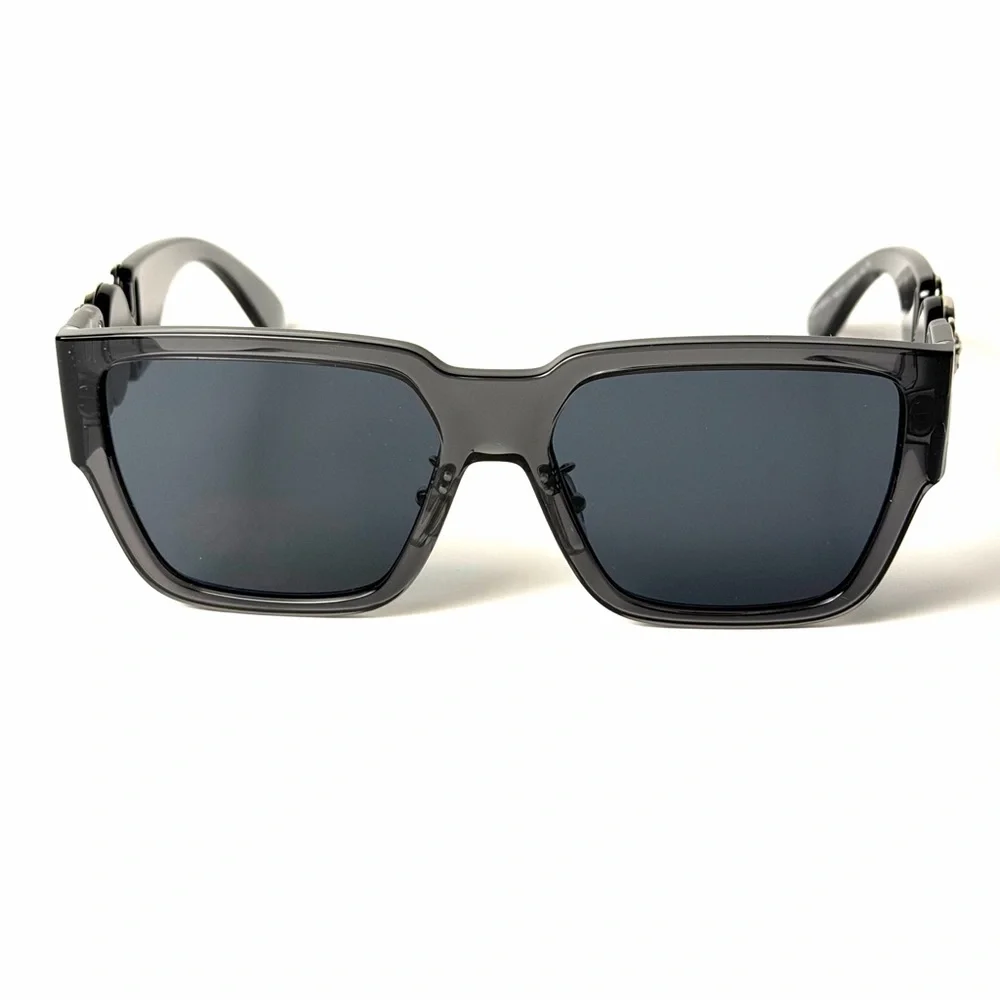 Versace Mod 4483 D 593/87 Gray Sunglasses Silver With Nose Pads Authentic New